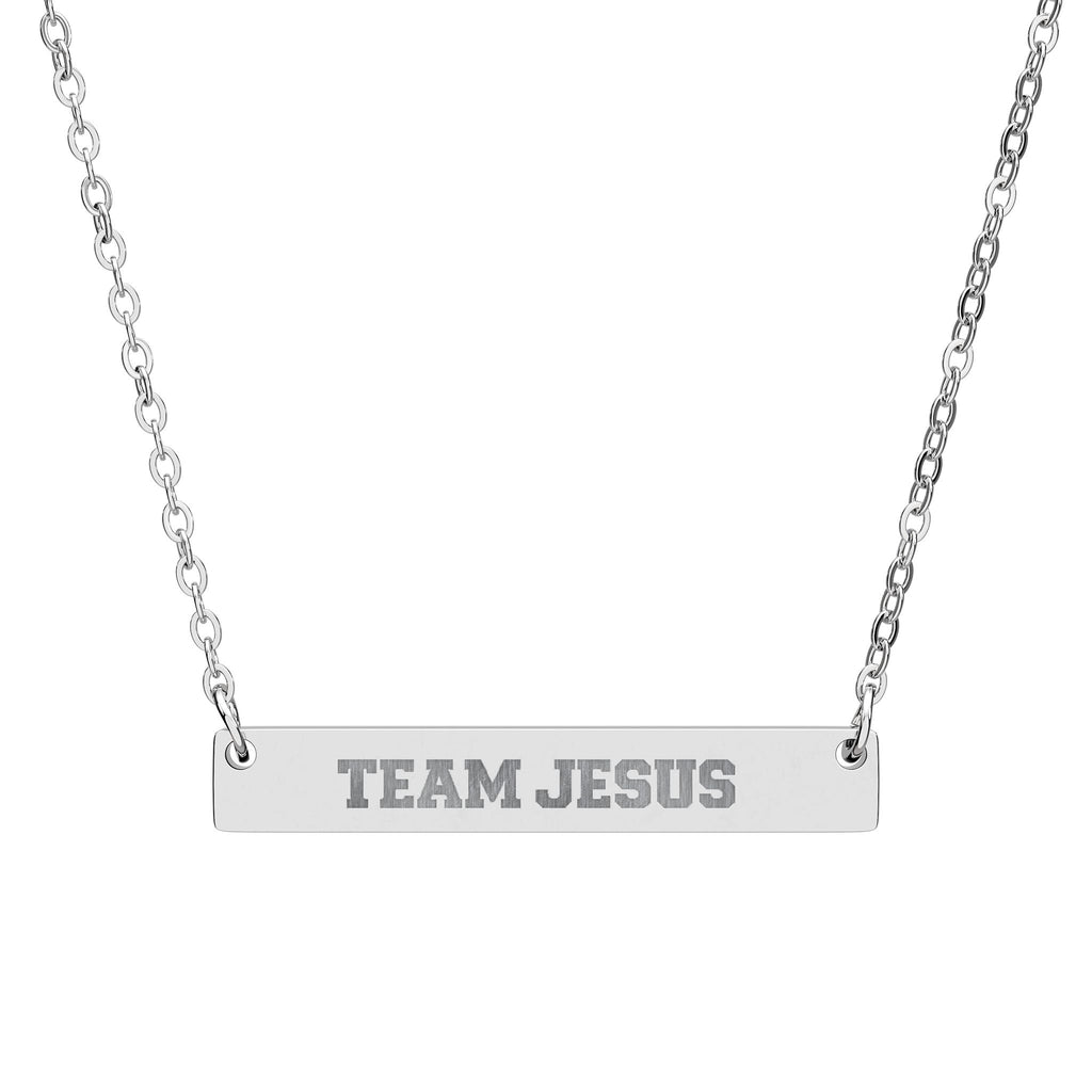 "Team Jesus" | 316L Stainless Steel Horizontal Bar Necklace