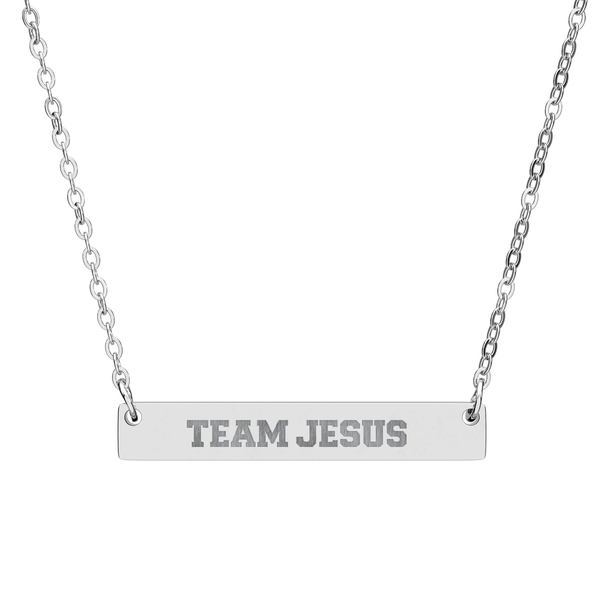 "Team Jesus" | 316L Stainless Steel Horizontal Bar Necklace