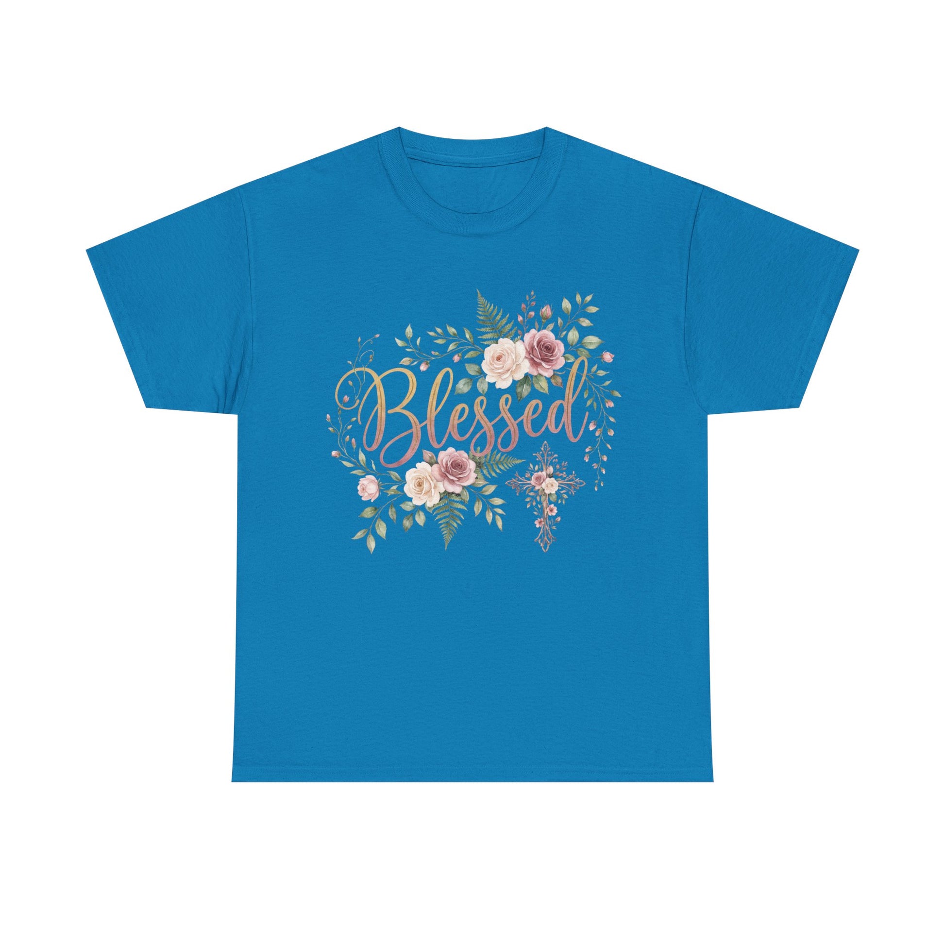 Blessed Floral Tee — Women's Inspirational T-Shirt