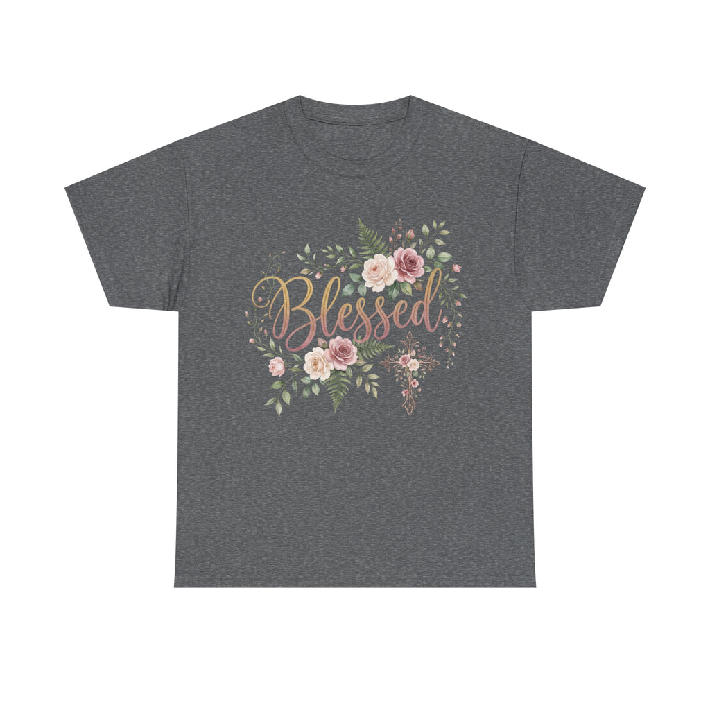 Blessed Floral Tee — Women's Inspirational T-Shirt