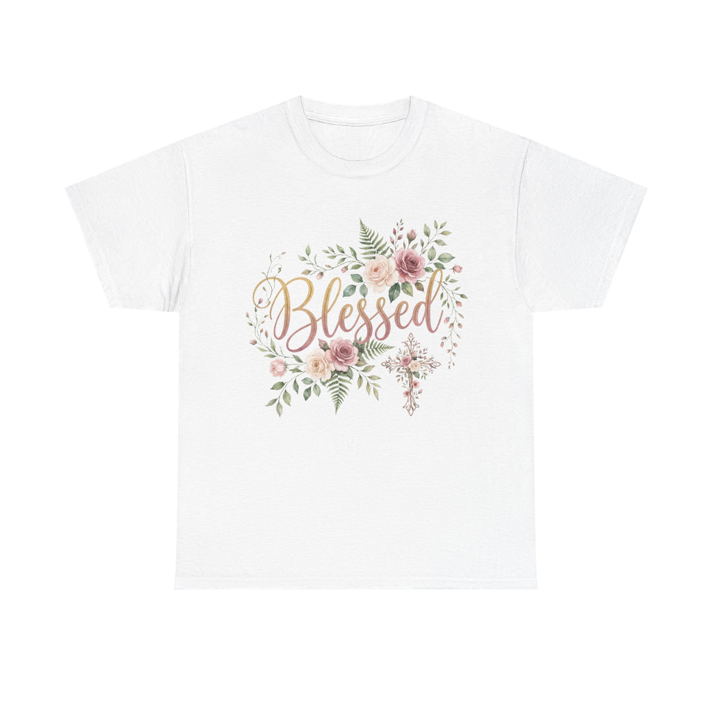 Blessed Floral Tee — Women's Inspirational T-Shirt