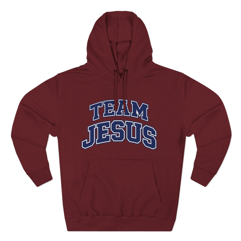 "Team Jesus" Hoodie — Classic Christian Embroidered  Fleece Pullover
