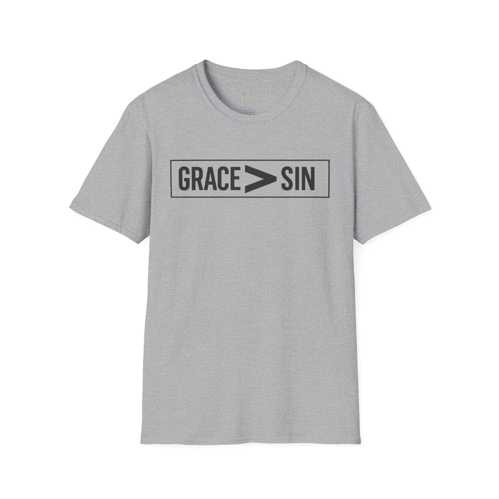 "Grace Greater Than Sin" Christian Minimalist T-Shirt