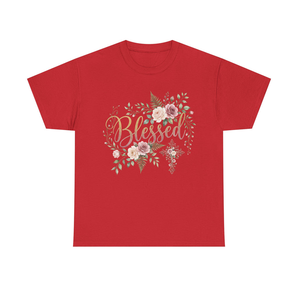 Blessed Floral Tee — Women's Inspirational T-Shirt