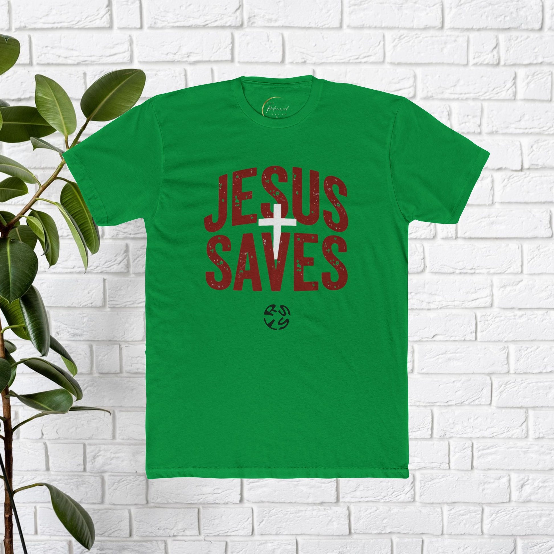 Jesus Saves Unisex Cotton Crew Tee