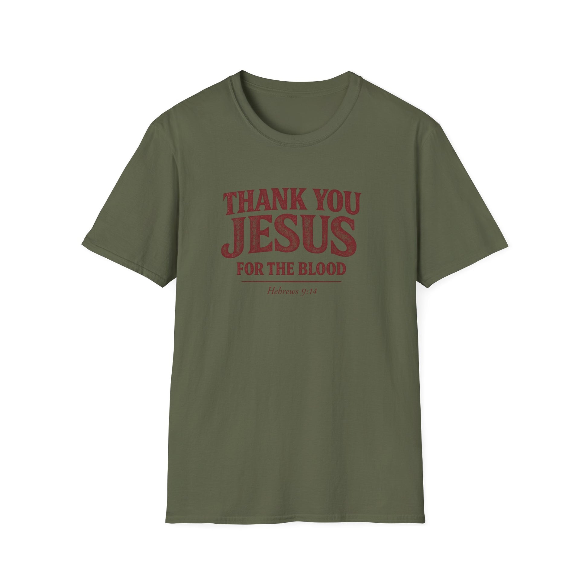Thank You Jesus For The Blood  — Unisex Soft Style Tee