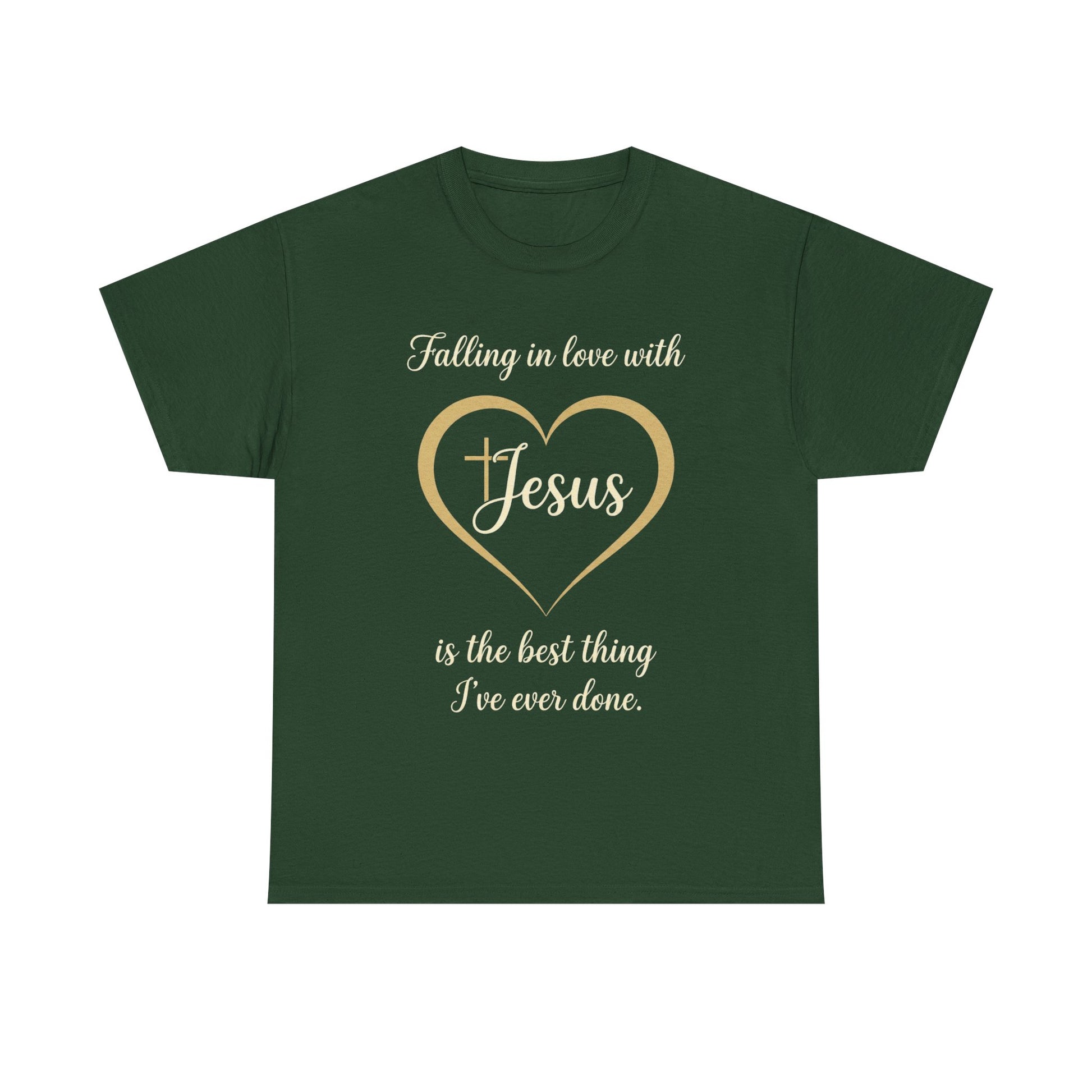 Falling in Love with Jesus —  Unisex Christian Faith Quote T-Shirt