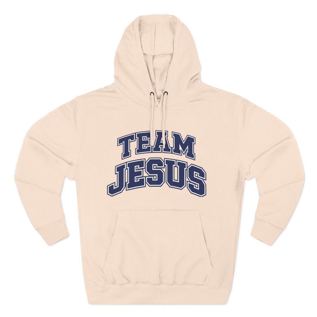 "Team Jesus" Hoodie — Classic Christian Embroidered  Fleece Pullover