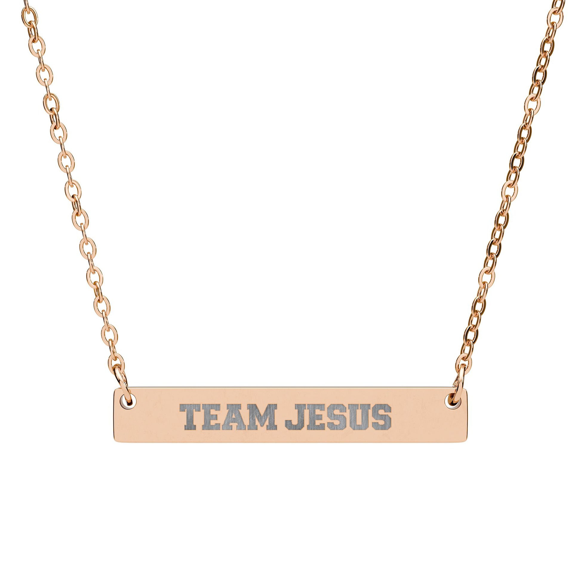 "Team Jesus" | 316L Stainless Steel Horizontal Bar Necklace