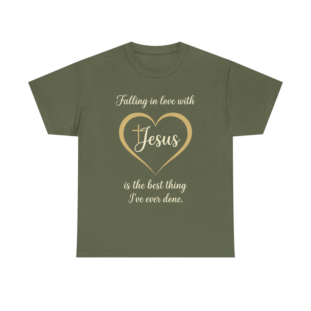Falling in Love with Jesus —  Unisex Christian Faith Quote T-Shirt