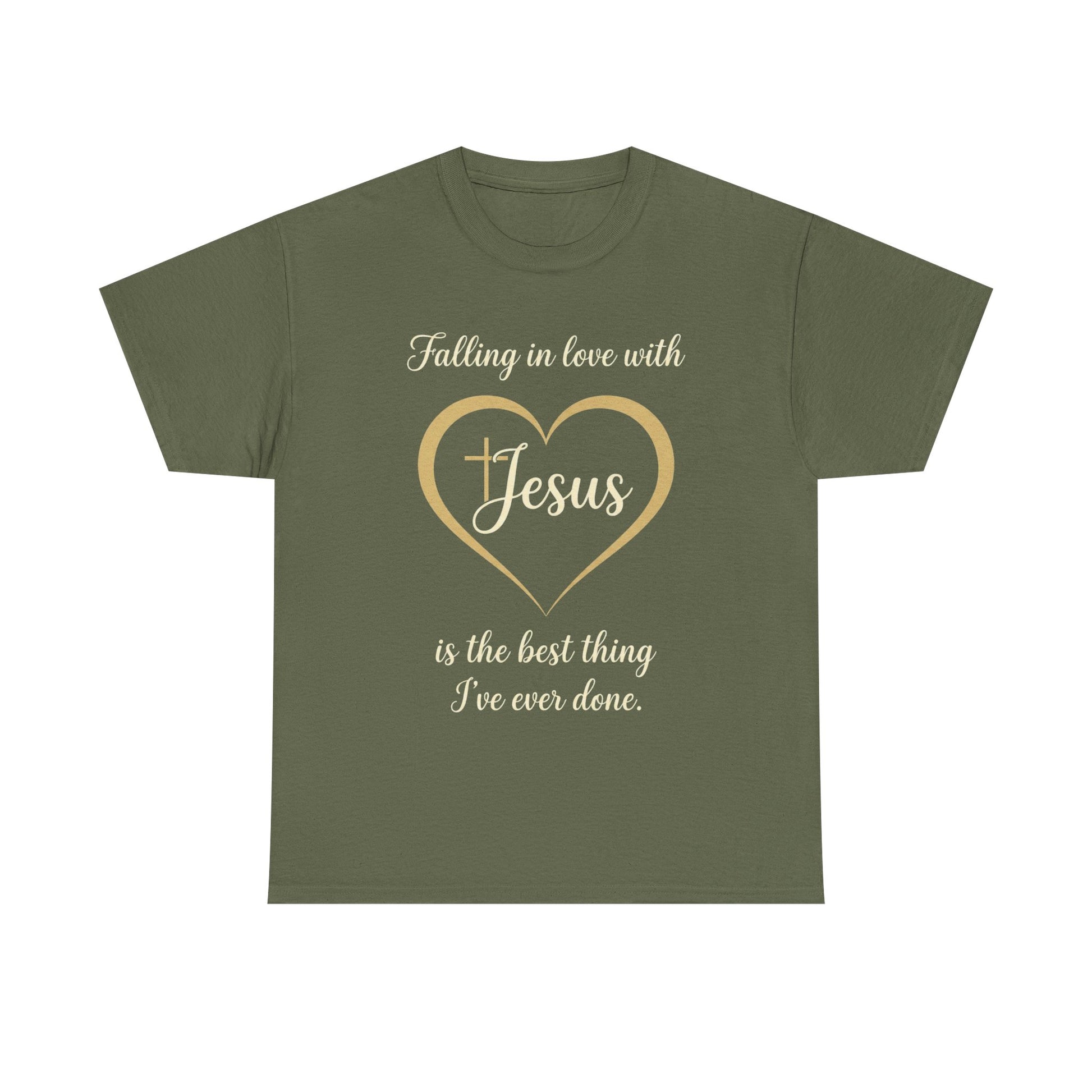 Falling in Love with Jesus —  Unisex Christian Faith Quote T-Shirt