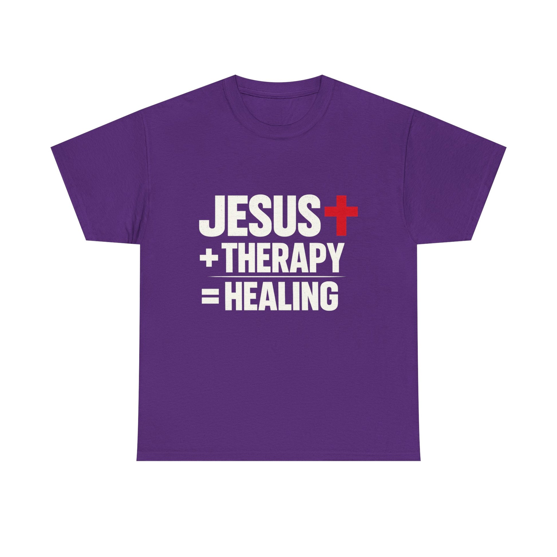 "Jesus + Therapy = Healing" - Modern Christian Streetwear T-Shirt