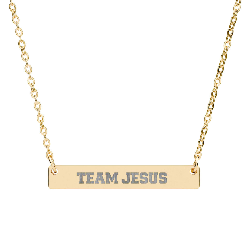 "Team Jesus" | 316L Stainless Steel Horizontal Bar Necklace