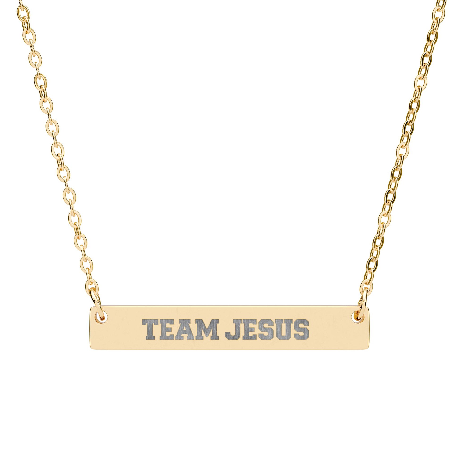 "Team Jesus" | 316L Stainless Steel Horizontal Bar Necklace