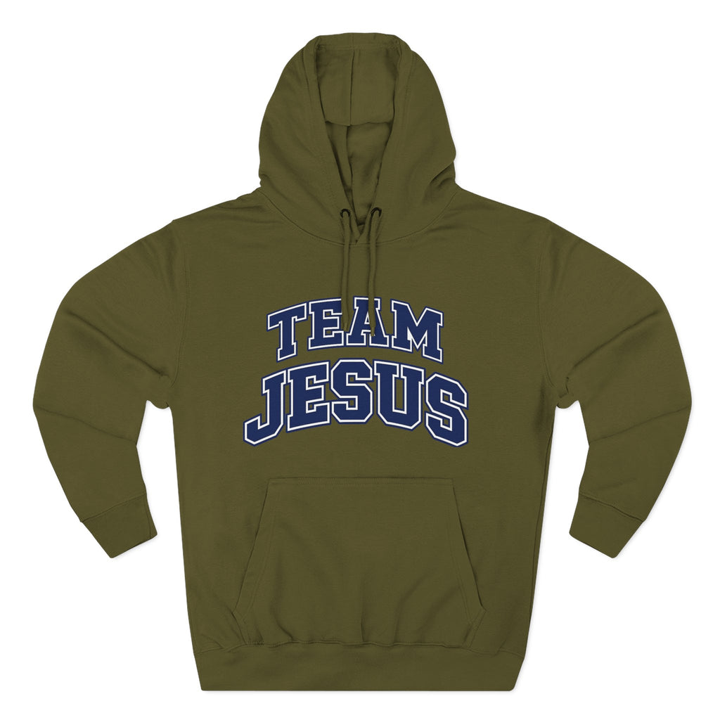 "Team Jesus" Hoodie — Classic Christian Embroidered  Fleece Pullover