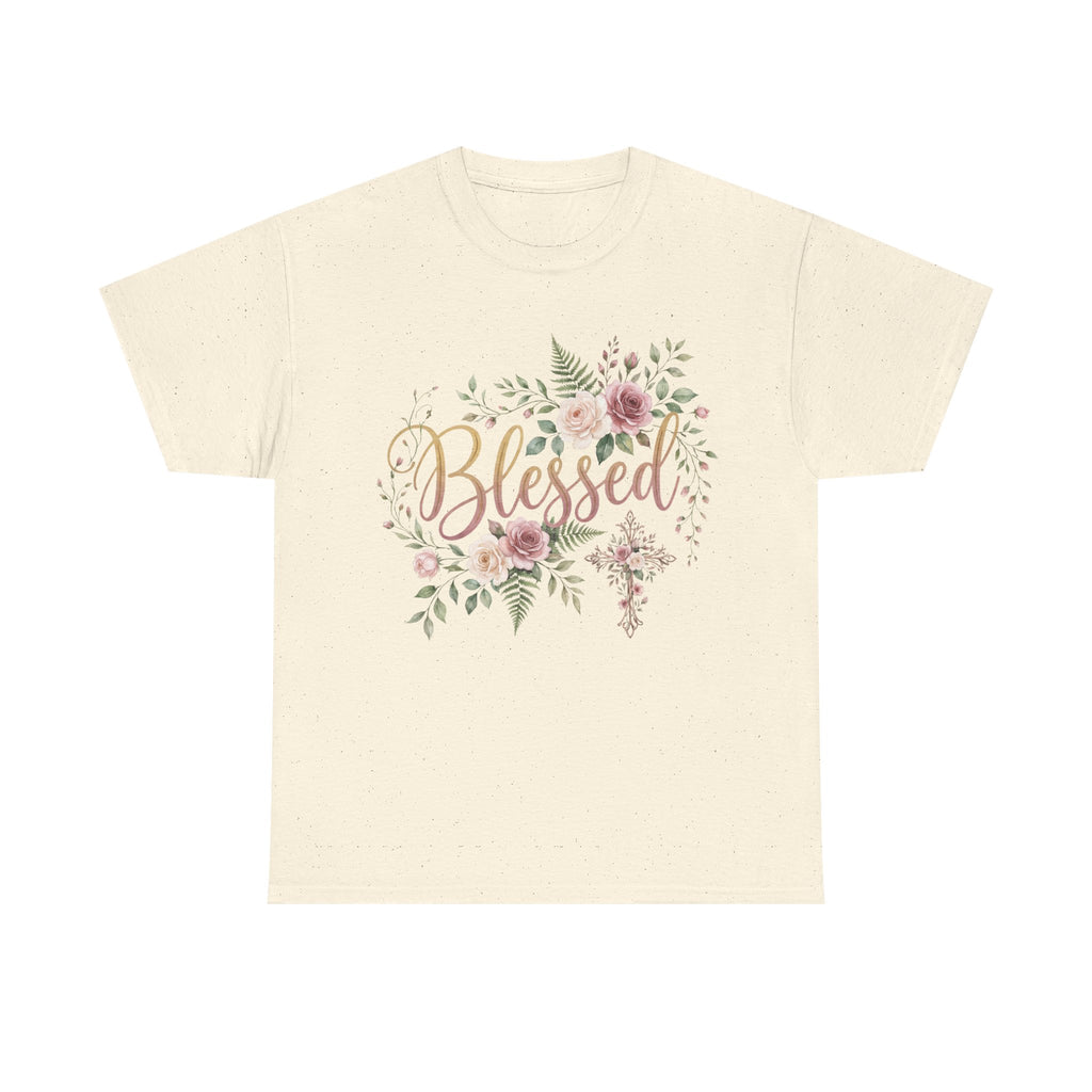 Blessed Floral Tee — Women's Inspirational T-Shirt