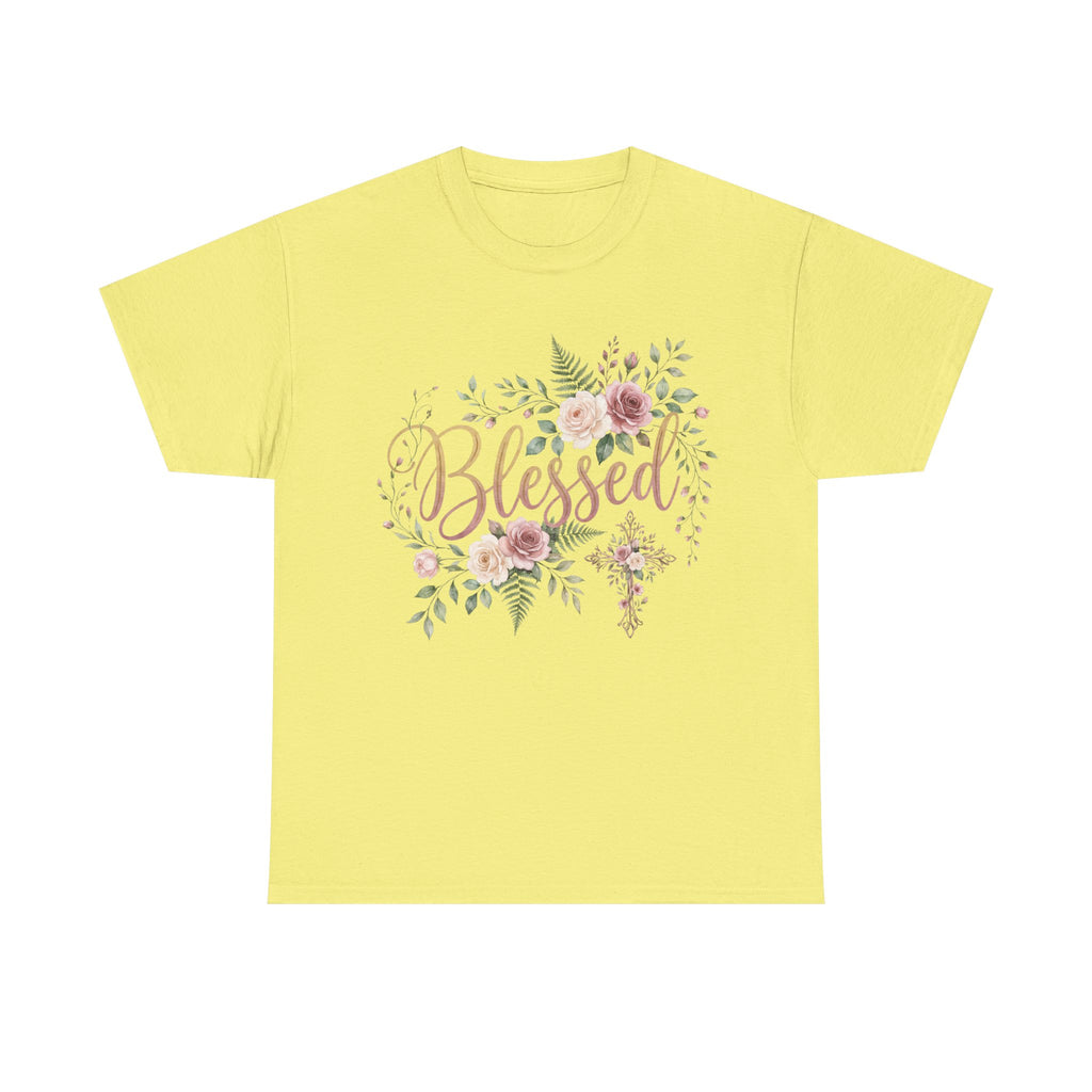 Blessed Floral Tee — Women's Inspirational T-Shirt
