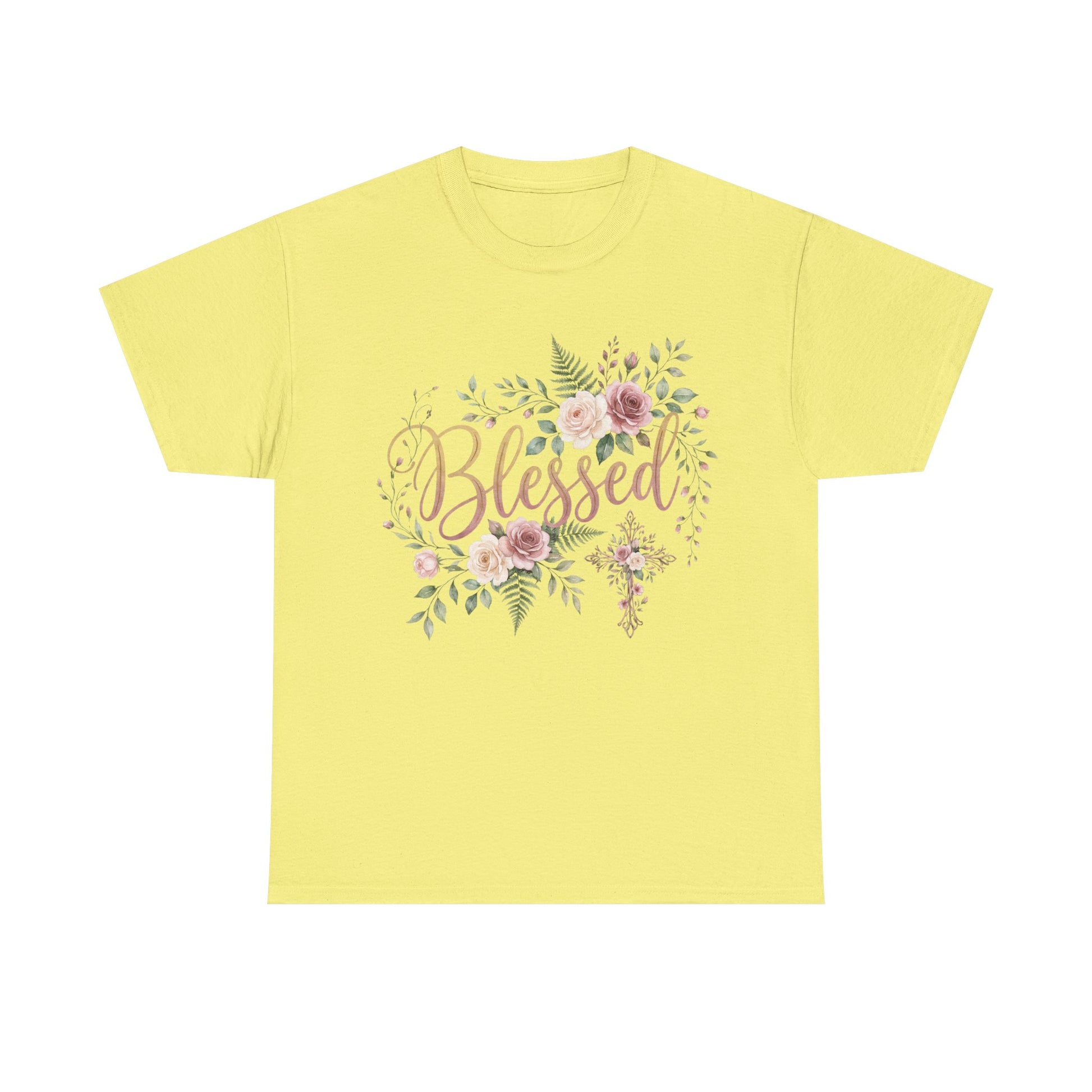 Blessed Floral Tee — Women's Inspirational T-Shirt