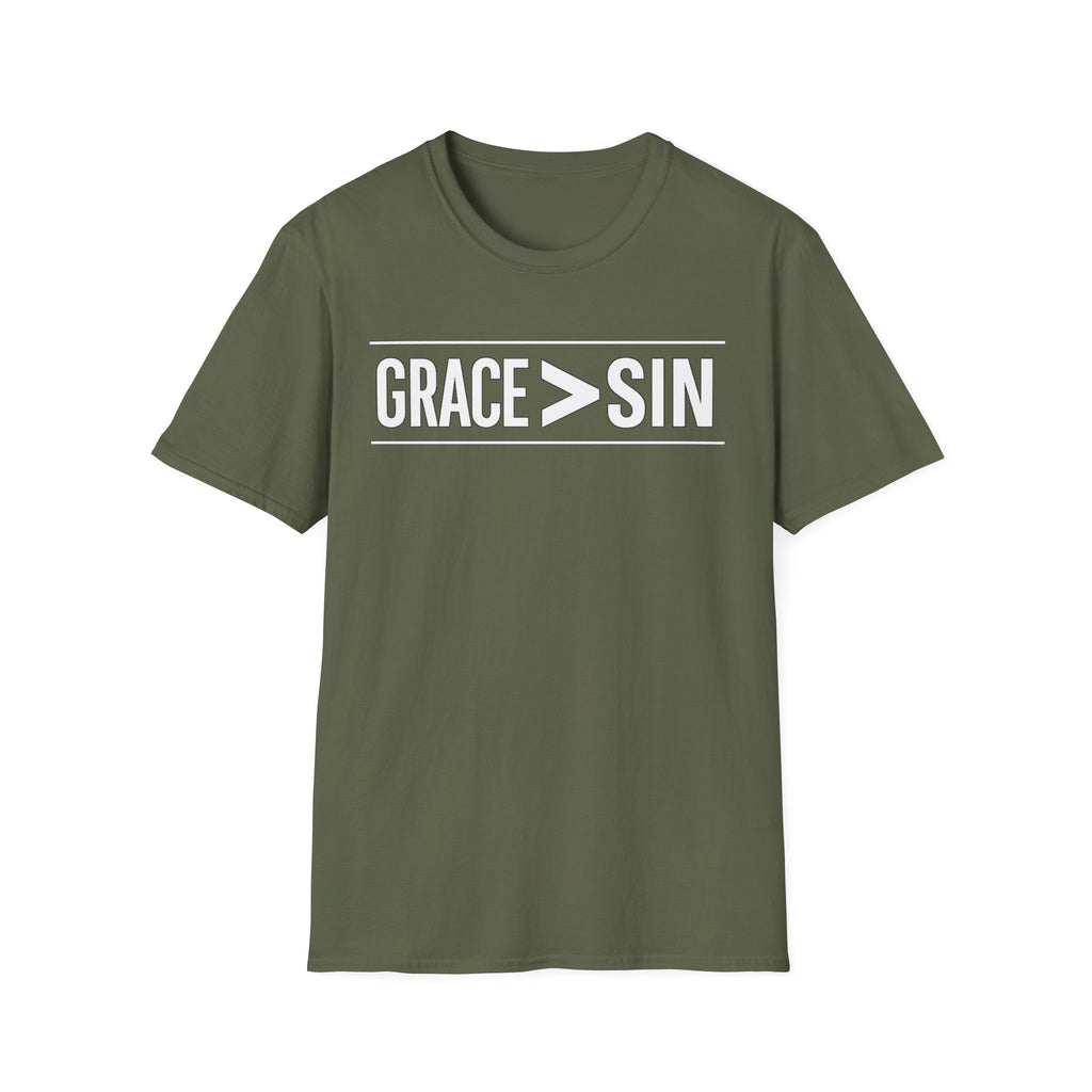 "Grace Greater Than Sin" Christian Minimalist T-Shirt