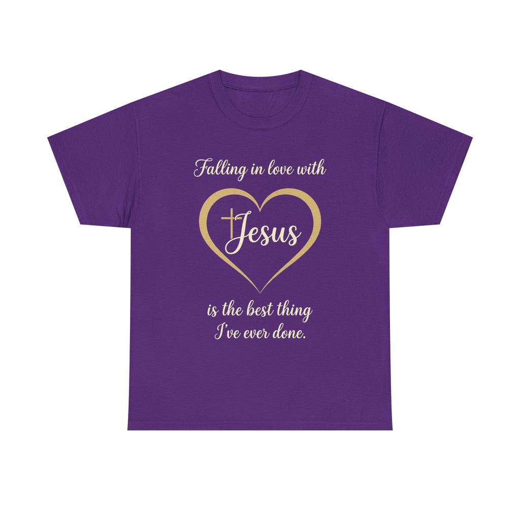 Falling in Love with Jesus —  Unisex Christian Faith Quote T-Shirt
