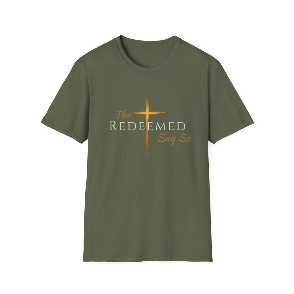 The Redeemed Say So Official Tee — Faith-Inspired Christian T-Shirt
