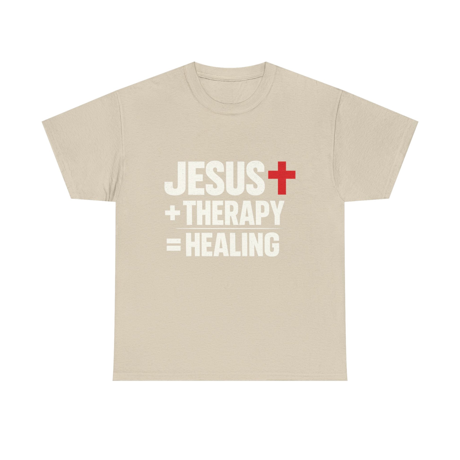 "Jesus + Therapy = Healing" - Modern Christian Streetwear T-Shirt