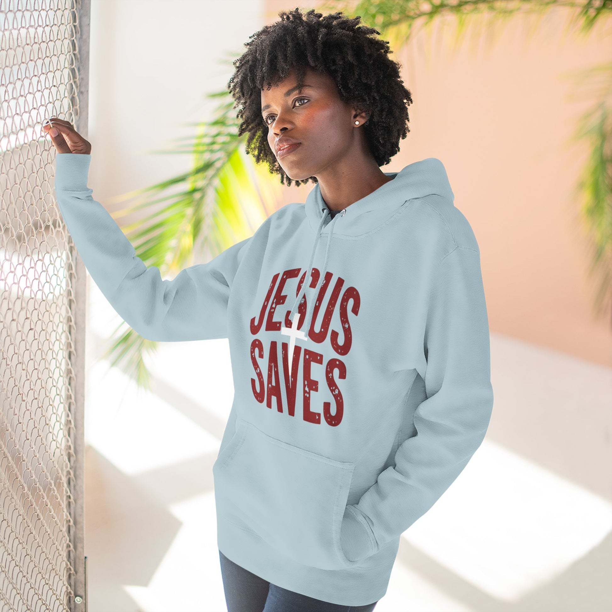 Jesus Saves Hoodie — Vintage Faith Pullover for Christians