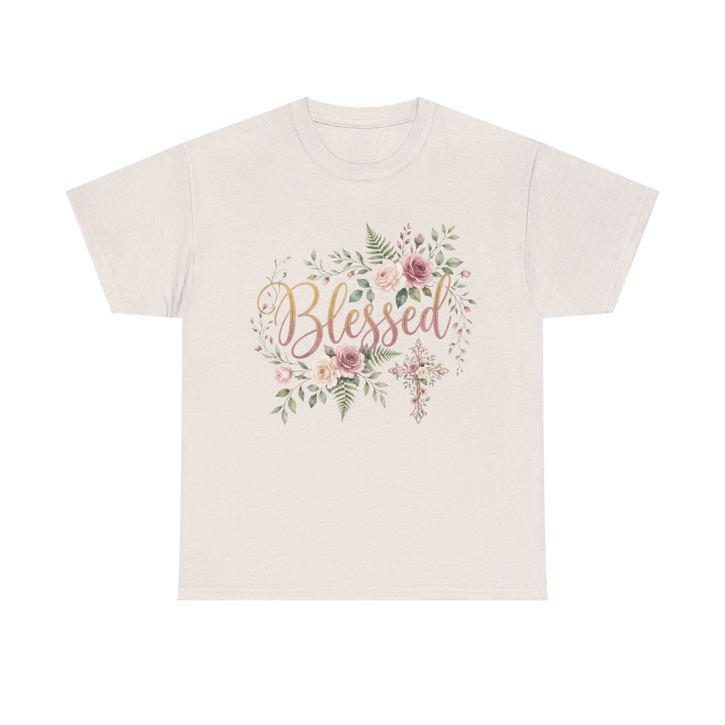 Blessed Floral Tee — Women's Inspirational T-Shirt