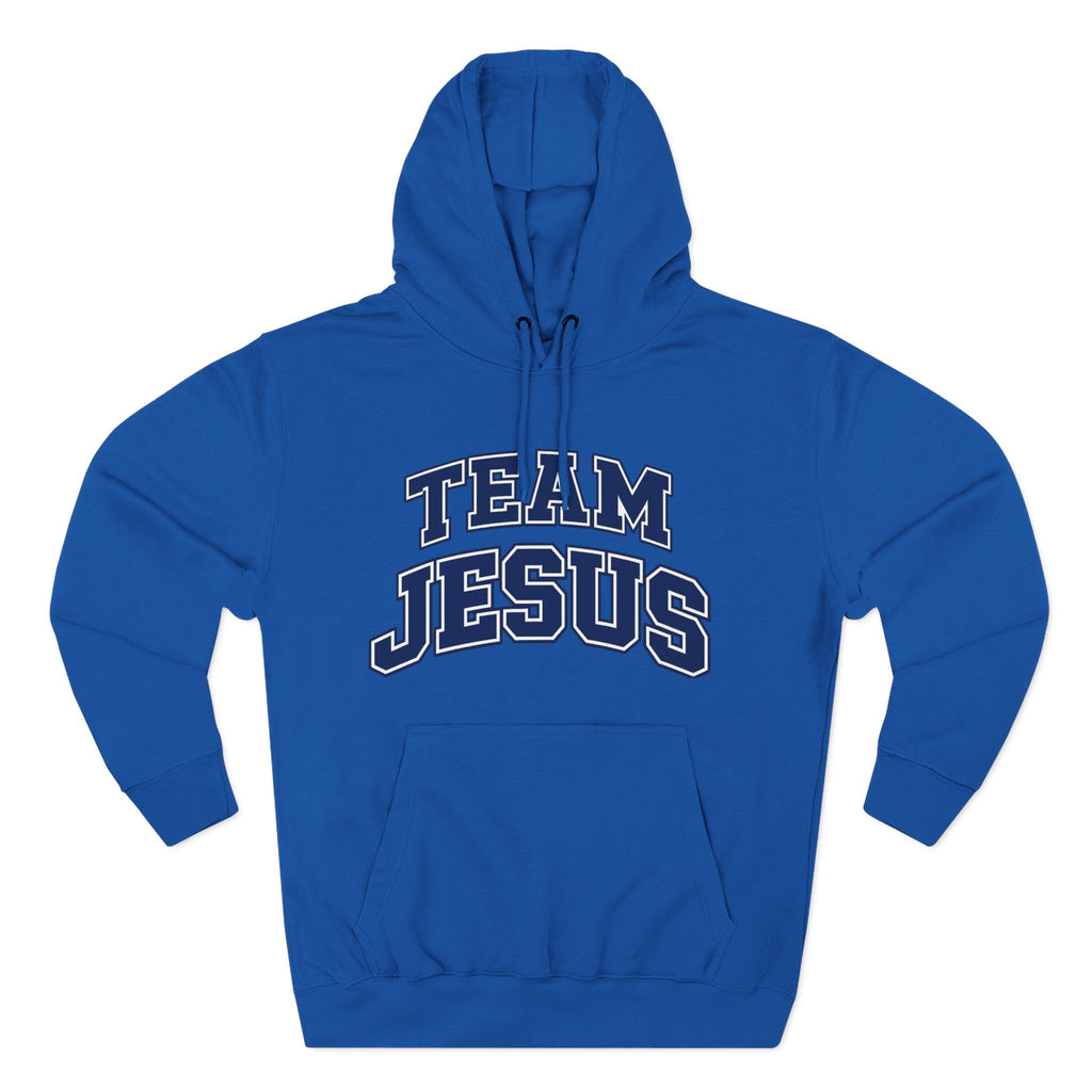 "Team Jesus" Hoodie — Classic Christian Embroidered  Fleece Pullover