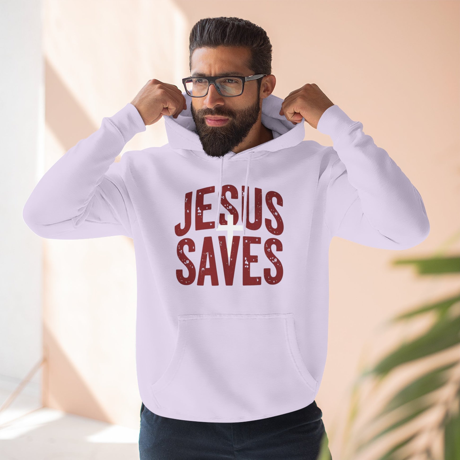 Jesus Saves Hoodie — Vintage Faith Pullover for Christians