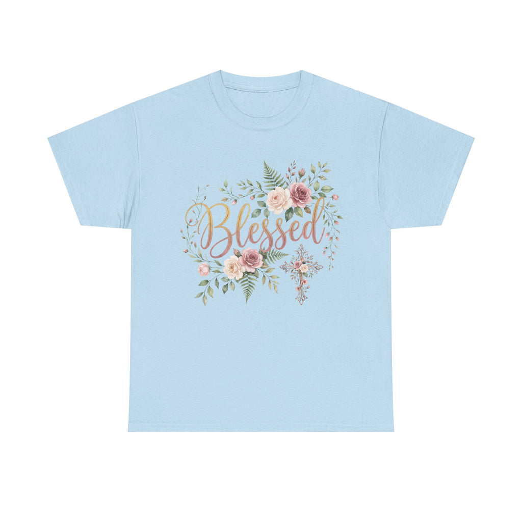 Blessed Floral Tee — Women's Inspirational T-Shirt