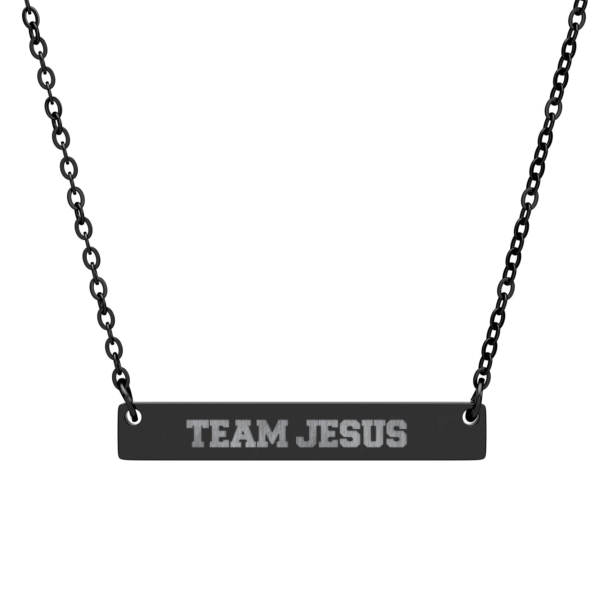 "Team Jesus" | 316L Stainless Steel Horizontal Bar Necklace