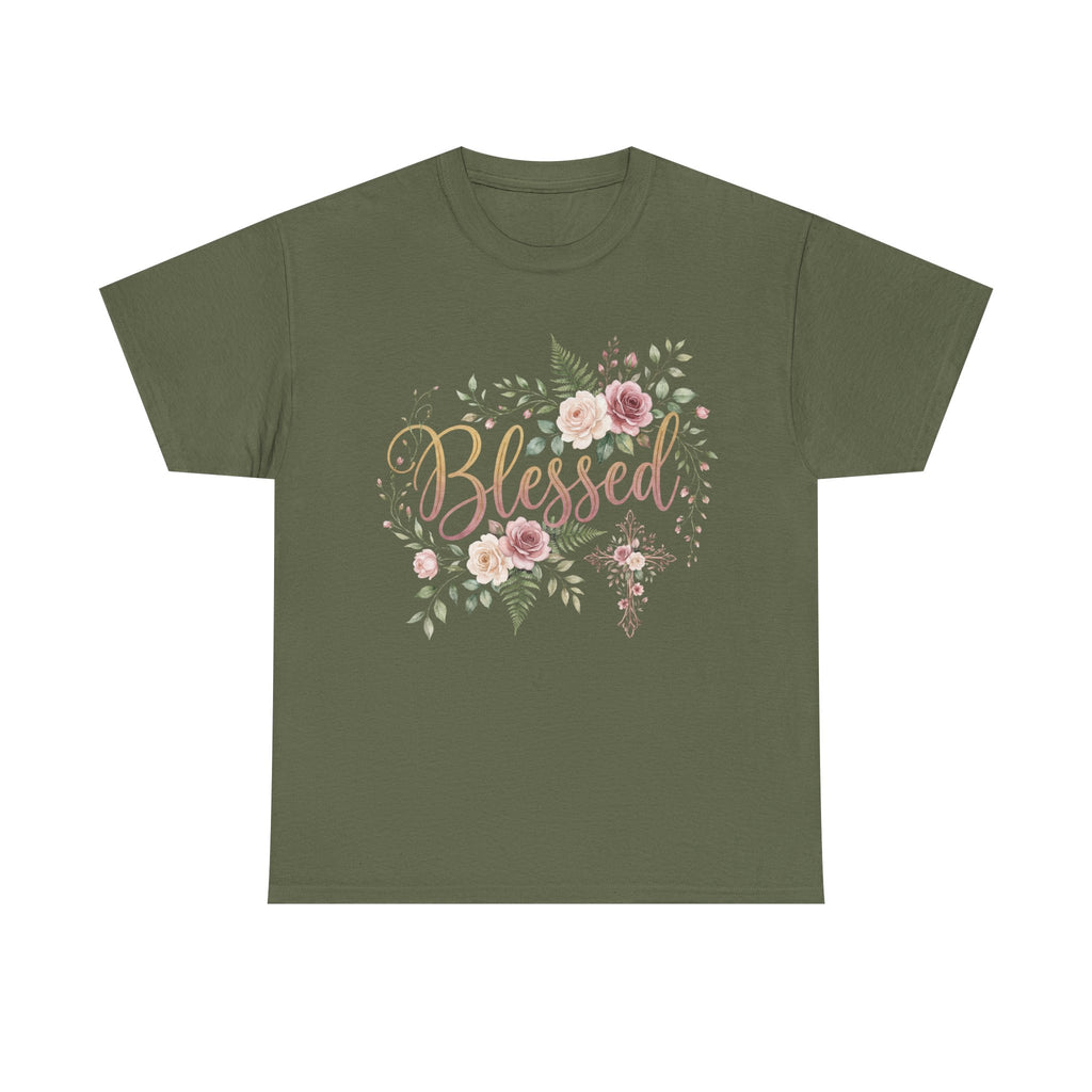 Blessed Floral Tee — Women's Inspirational T-Shirt